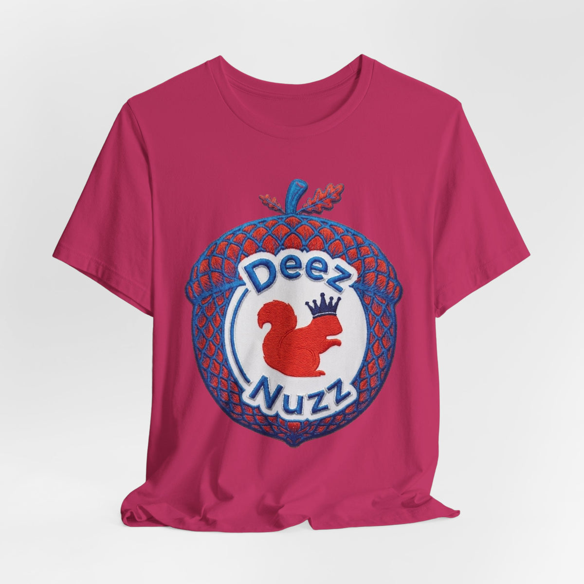 Deez Nuzz Squirrel Tee — Playful Retro Acorn Graphic T-Shirt