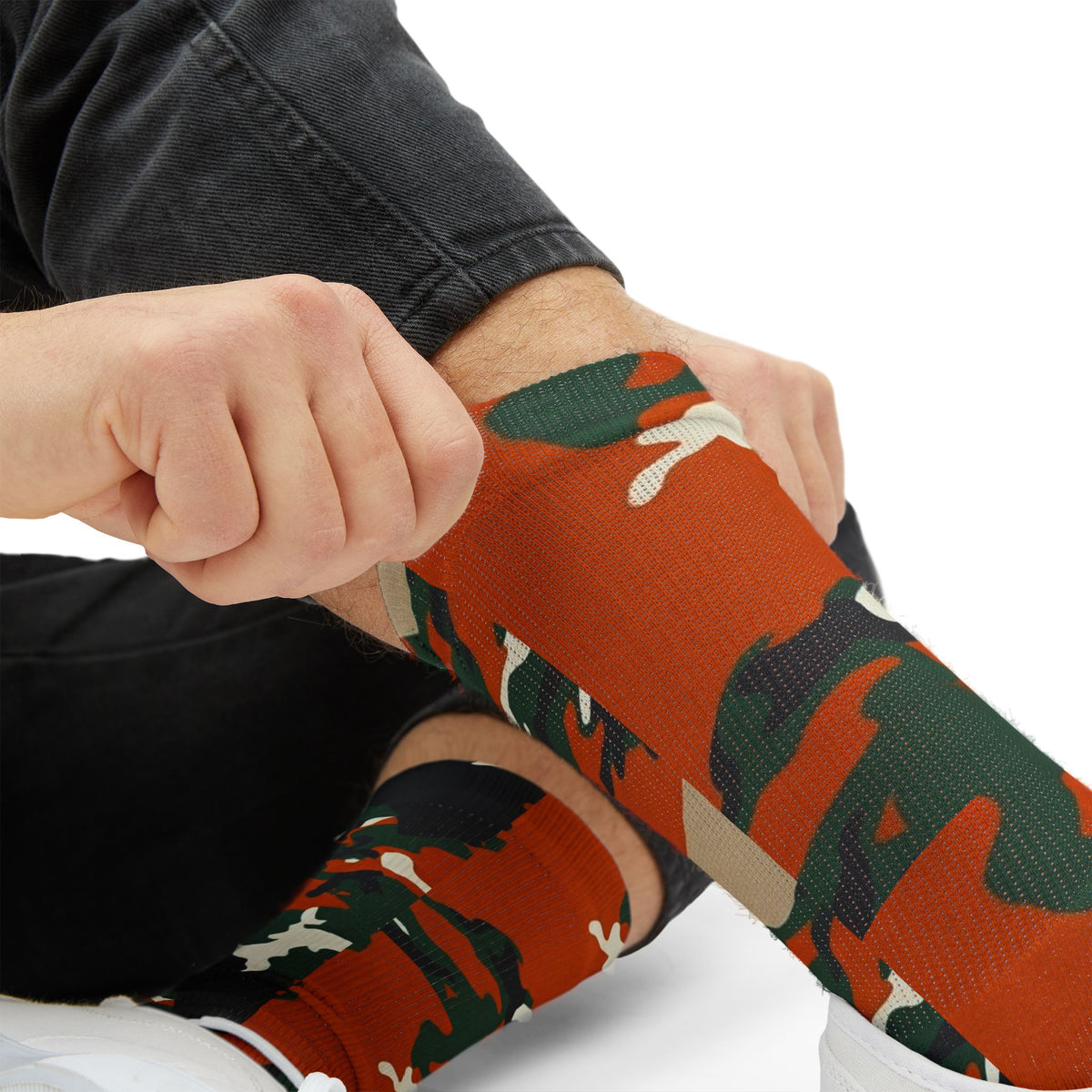 Cane Cane Camo Sublimation Socks — Bold Camouflage Athletic Crew Socks