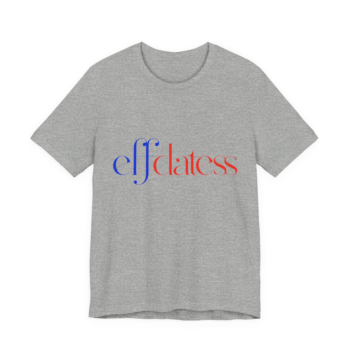 'effdatess' Cobalt Blue Minimalist Pastel Graphic Tee
