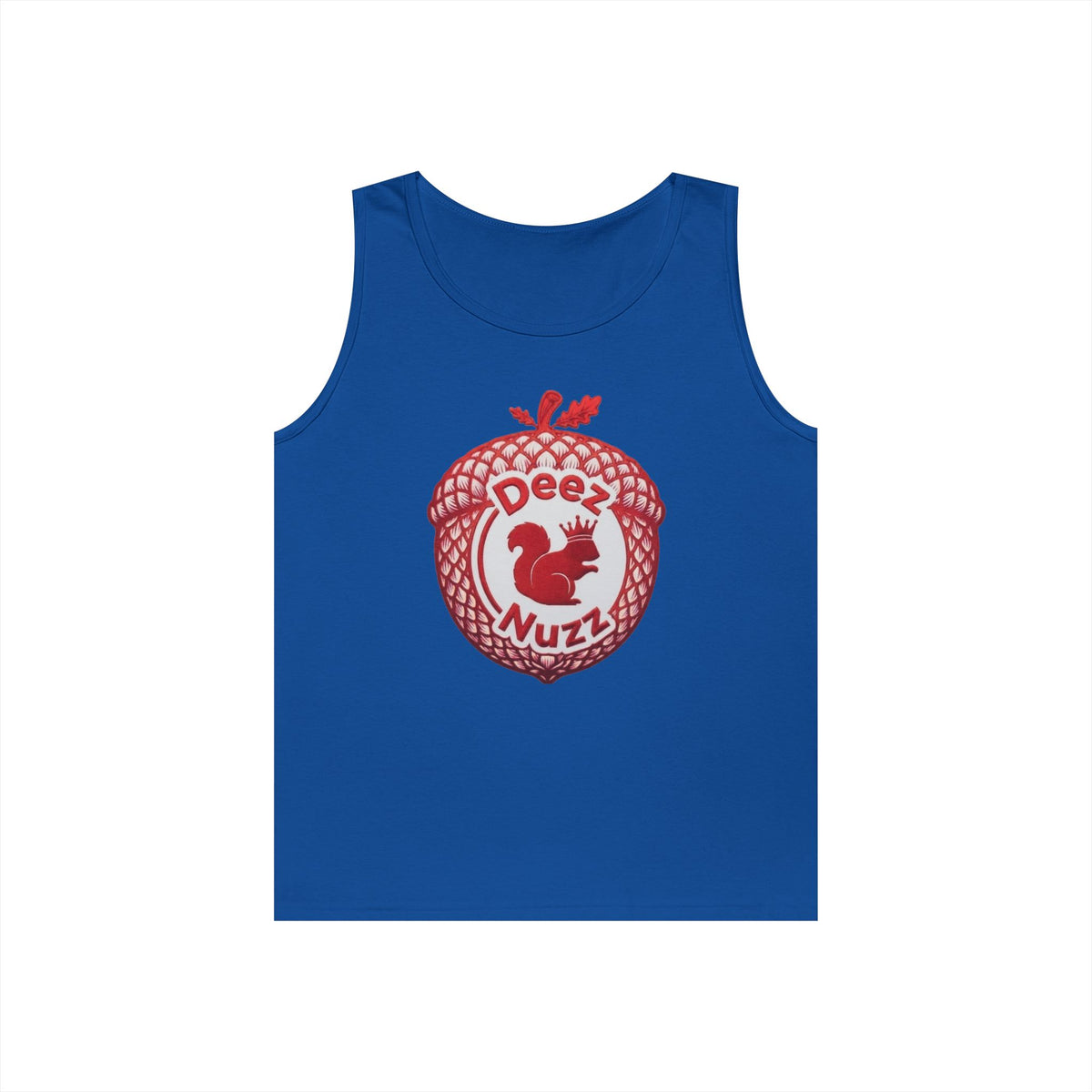 Copy of  'Deez Nuzz' Red Acorn Funny Squirrel Graphic Tank Top