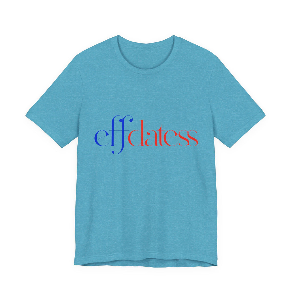 'effdatess' Cobalt Blue Minimalist Pastel Graphic Tee