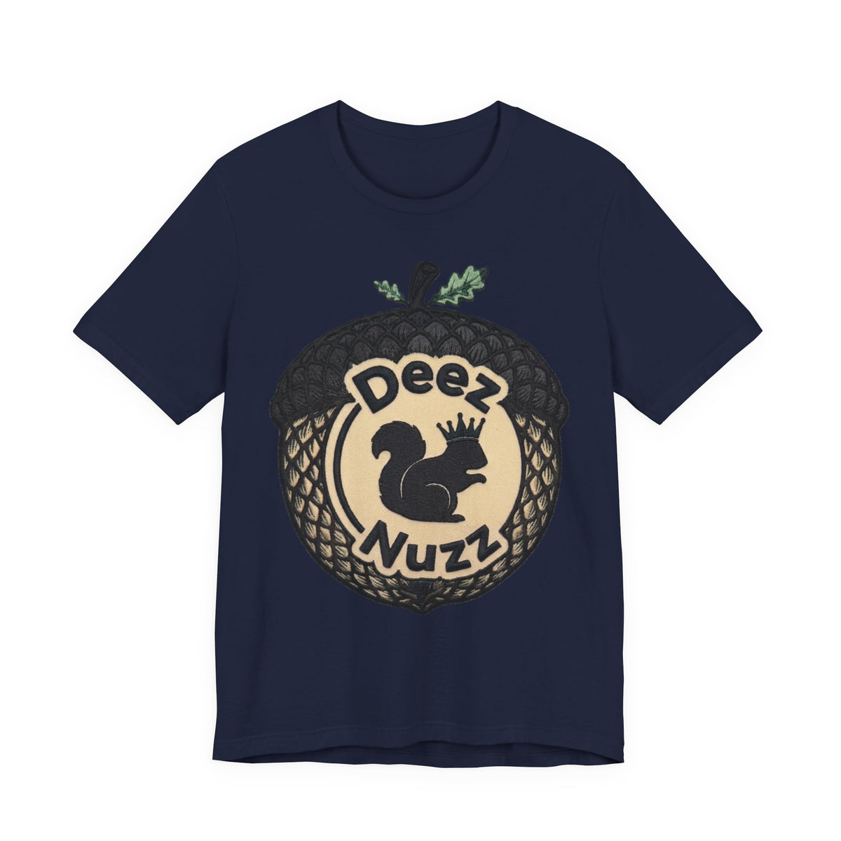 DeezNuzz Acorn Graphic Tee — Funny Squirrel Logo Shirt
