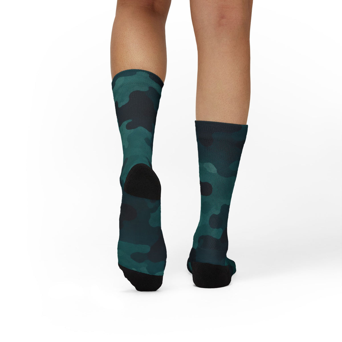 Blue Flare and Transformative Teal Crew Socks by Camotoez The Midnight PerimeterCrew