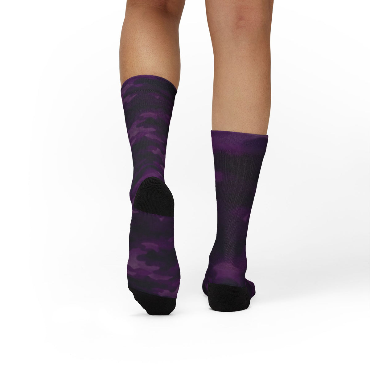 Digital Purple Crew Socks by Camotoez Ultraviolet Vibes