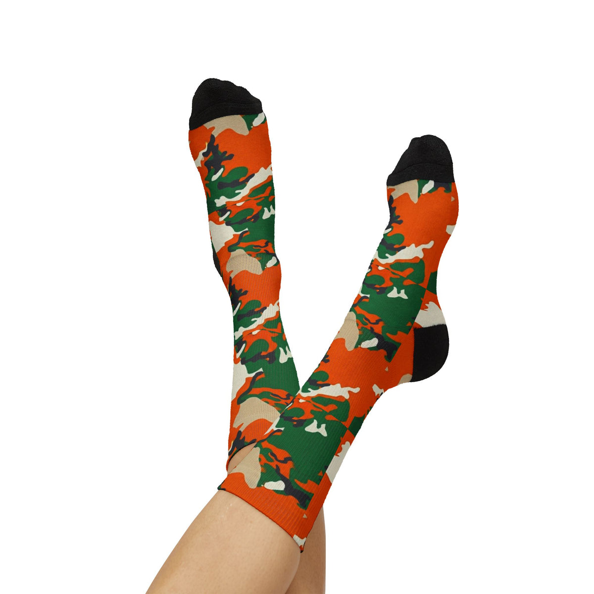 Rattle Dazzle Camo Sublimation Socks — Bold Camouflage Athletic Crew Socks