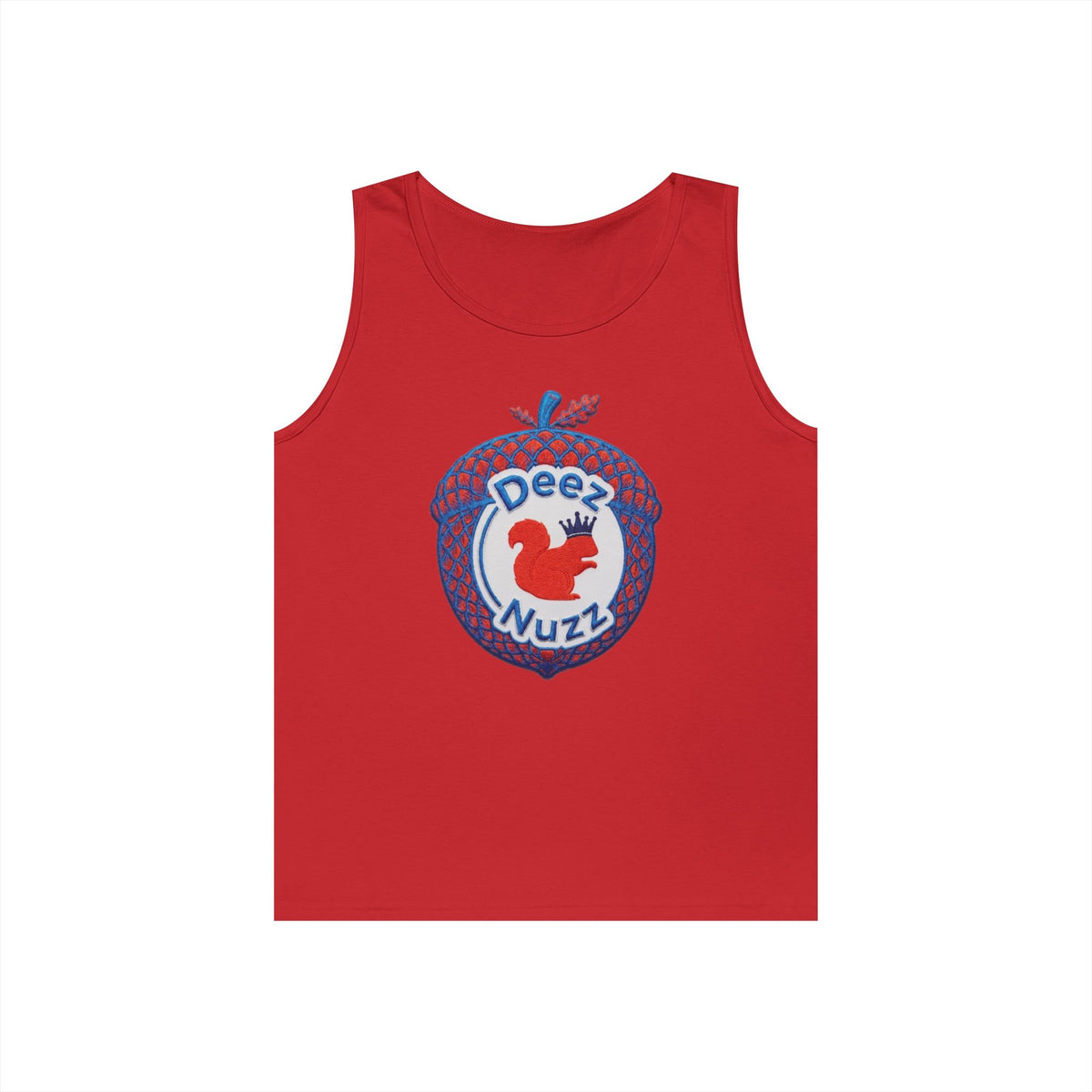 ‘Deez Nuzz’  Red,White, Blue Crest Funny Graphic Tank Top