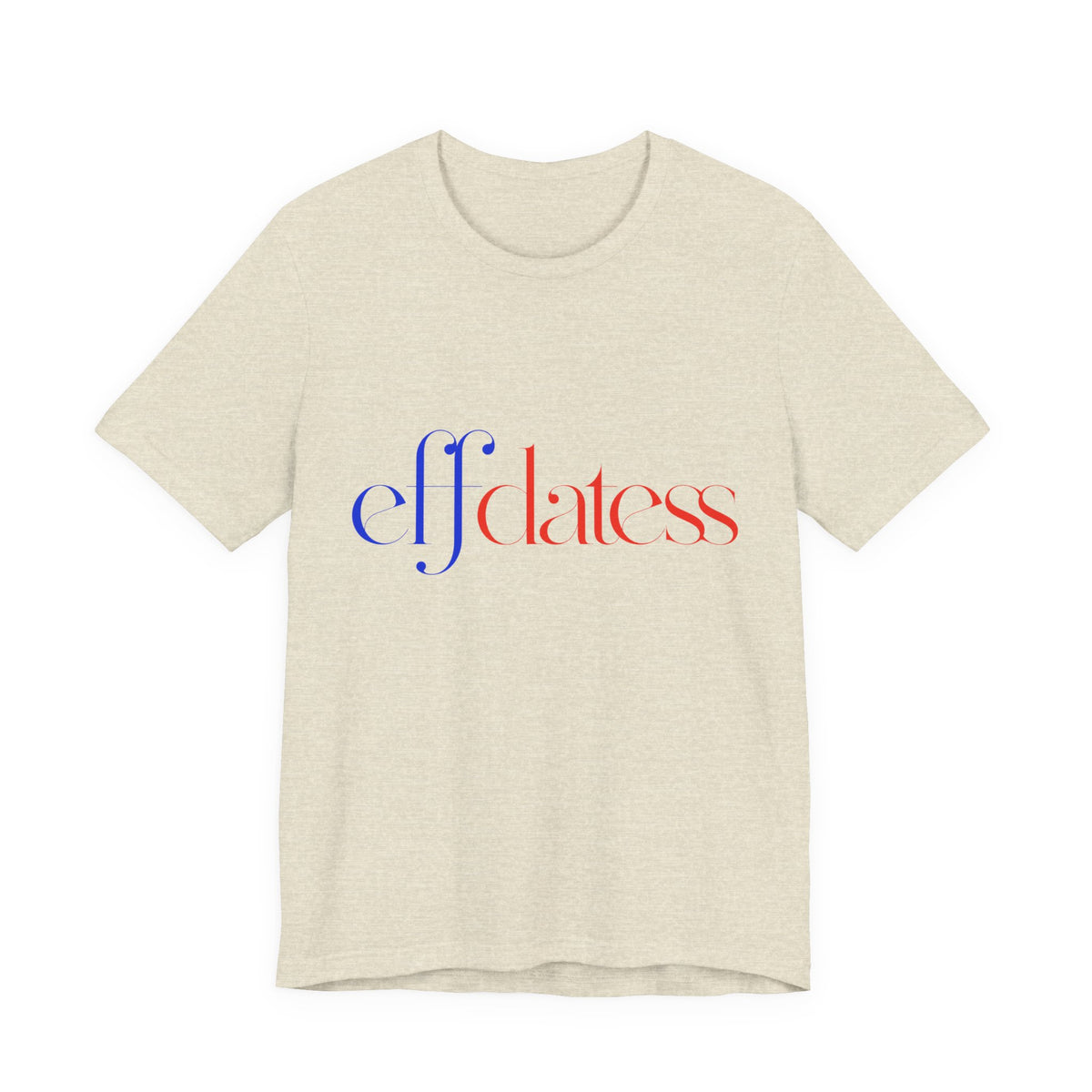 'effdatess' Cobalt Blue Minimalist Pastel Graphic Tee