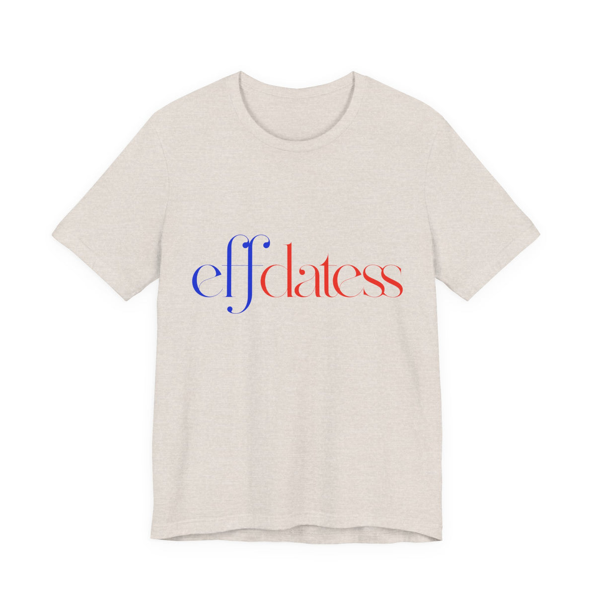 'effdatess' Cobalt Blue Minimalist Pastel Graphic Tee