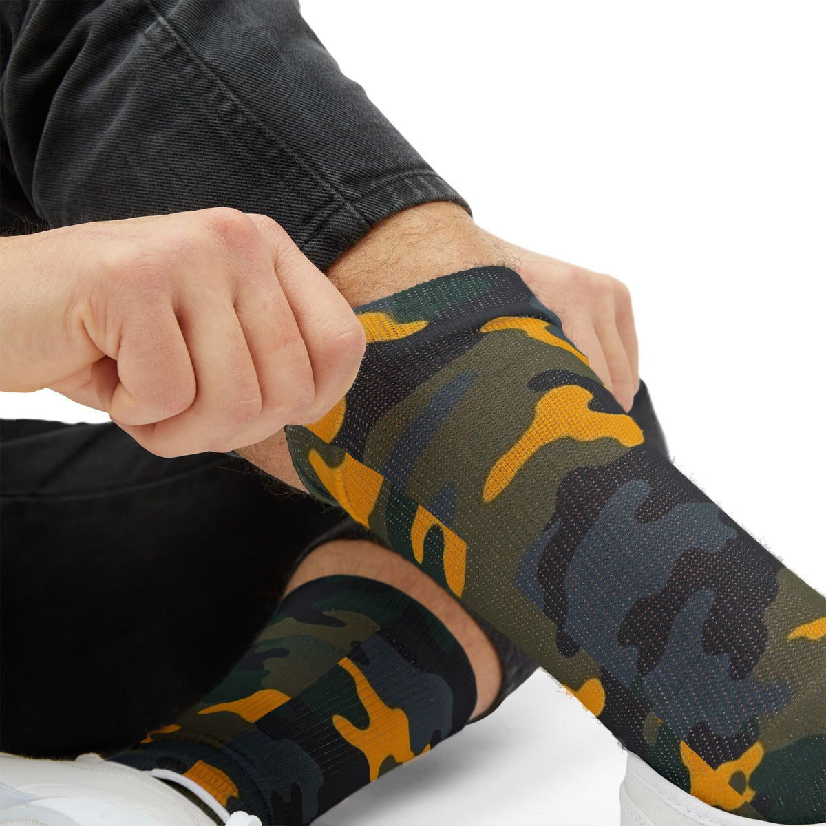 Midnight Moss & Mustard Camo Crew | Blend In But Stand Out Edition | More Mercy For Your Soles by Camotoez
