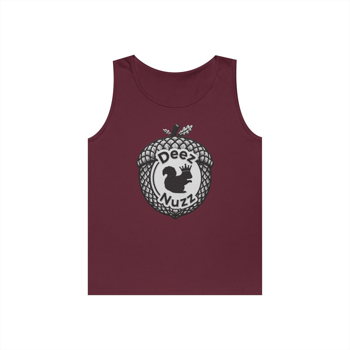 ‘Deez Nuzz’  Vintage Black/Grey Crest Funny Graphic Tank Top