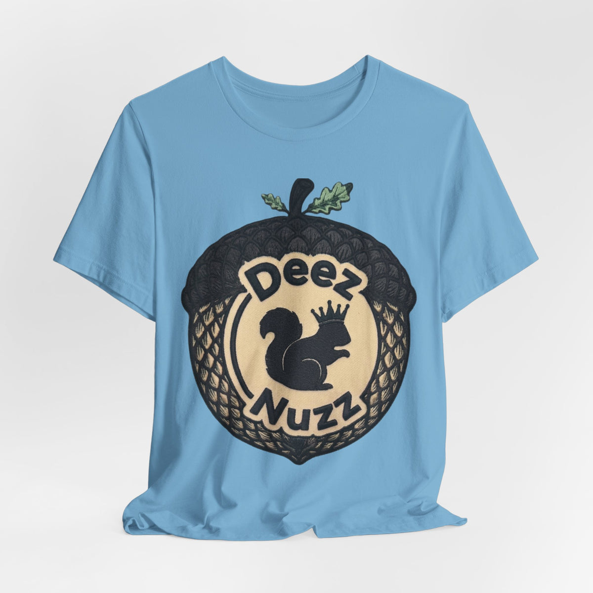 DeezNuzz Acorn Graphic Tee — Funny Squirrel Logo Shirt