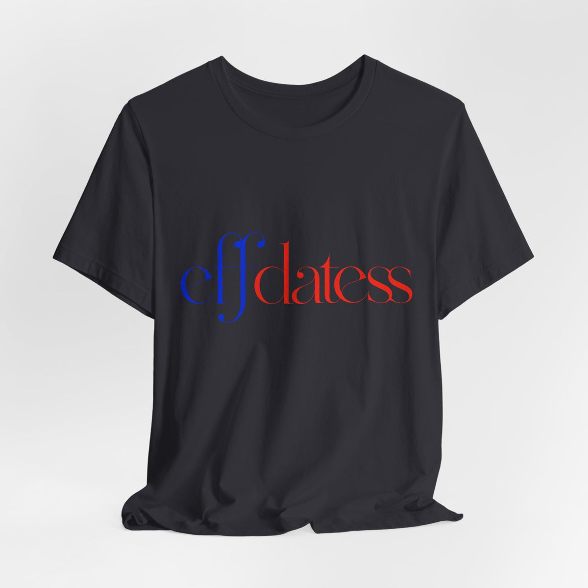 'effdatess' Cobalt Blue Minimalist Pastel Graphic Tee
