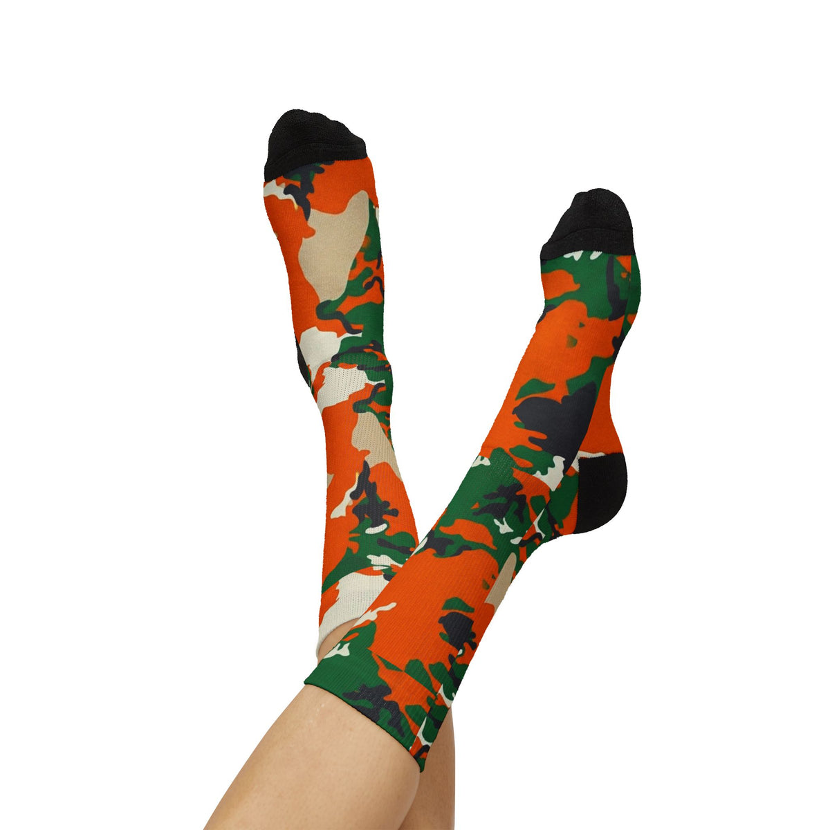 Rattle Dazzle Camo Sublimation Socks — Bold Camouflage Athletic Crew Socks
