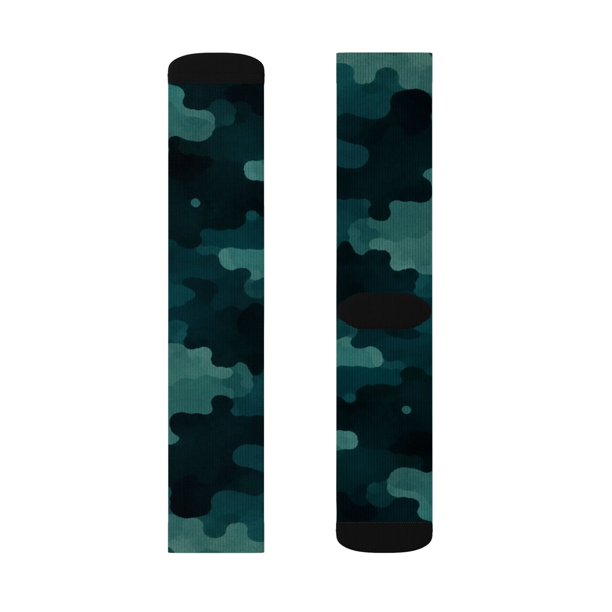 Blue Flare and Transformative Teal Crew Socks by Camotoez The Midnight PerimeterCrew