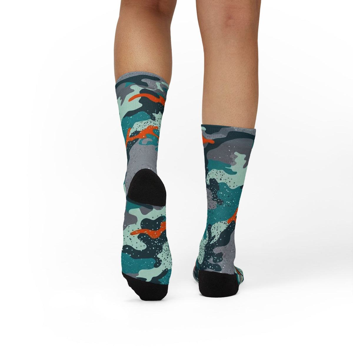 Miami Vibe Dolphin Aura Crew Socks Carib Drip by Camotoez