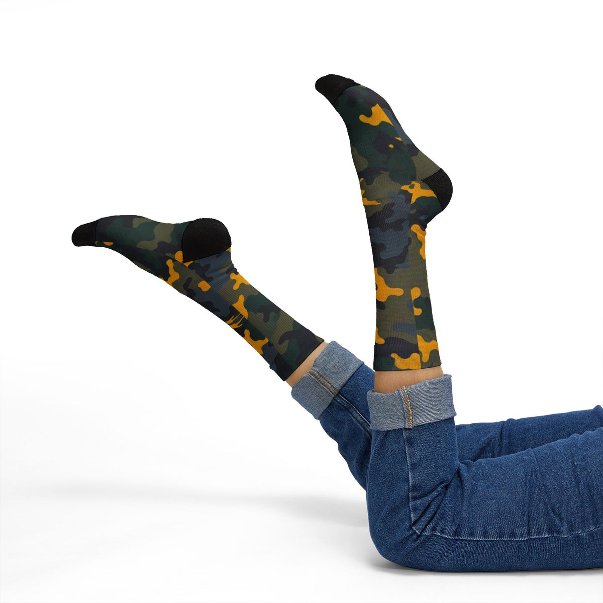 Midnight Moss & Mustard Camo Crew | Blend In But Stand Out Edition | More Mercy For Your Soles by Camotoez