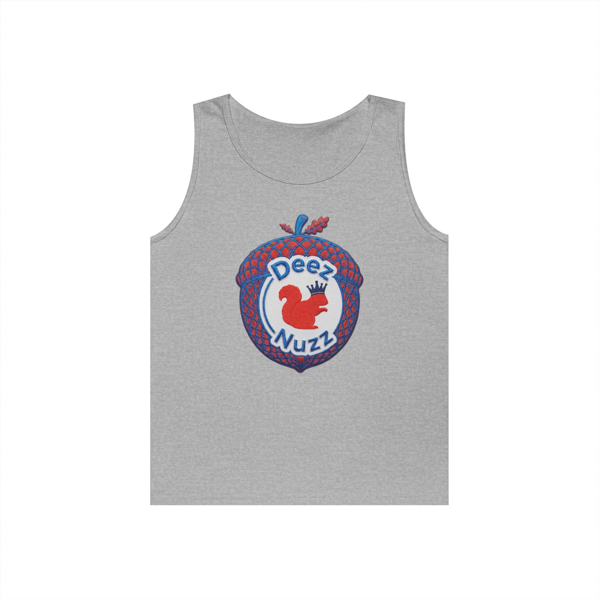 ‘Deez Nuzz’  Red,White, Blue Crest Funny Graphic Tank Top