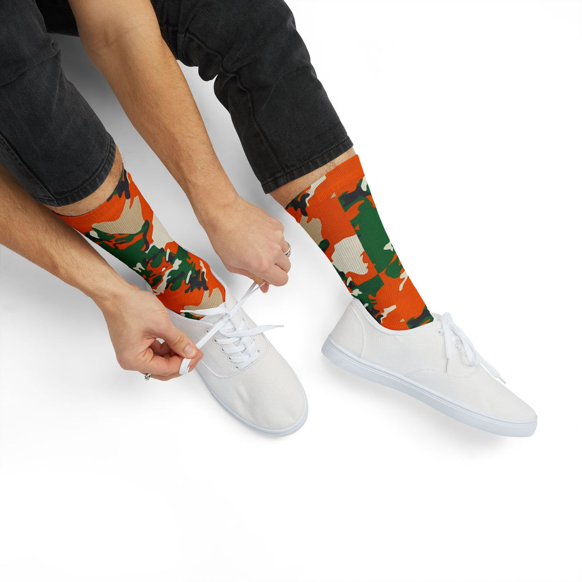 Rattle Dazzle Camo Sublimation Socks — Bold Camouflage Athletic Crew Socks