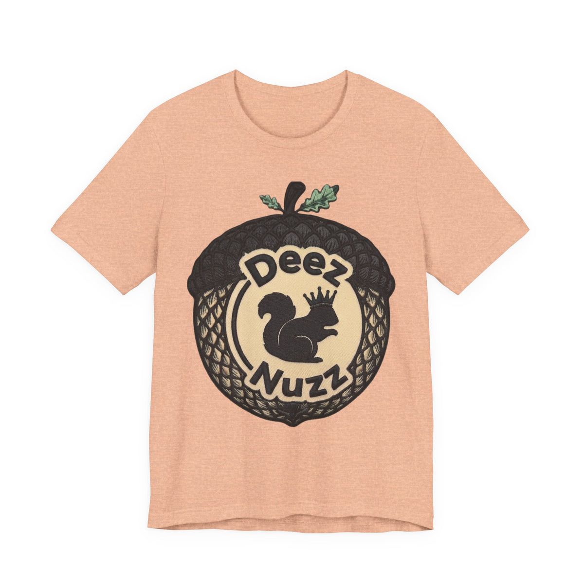 DeezNuzz Acorn Graphic Tee — Funny Squirrel Logo Shirt