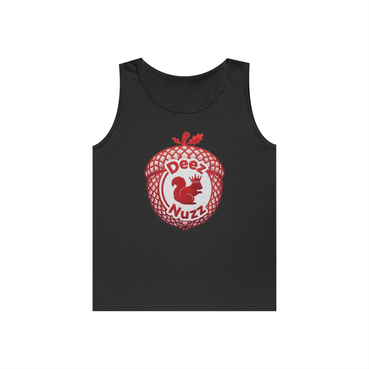 Copy of Copy of  'Deez Nuzz' Red Acorn Funny Squirrel Graphic Tank Top
