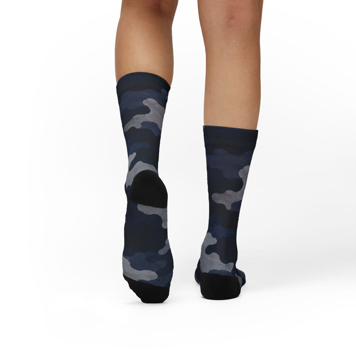 Colbalt, Icy Bue and Onyx Crew Socks by Camotoez The Deep Sea Stealth Crew