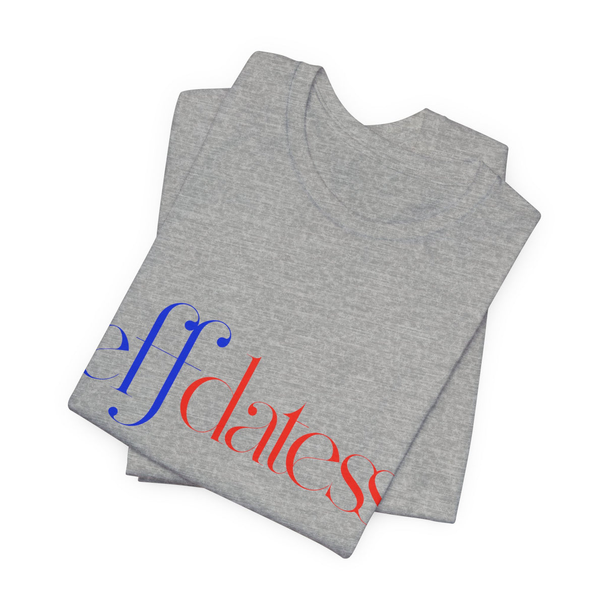 'effdatess' Cobalt Blue Minimalist Pastel Graphic Tee