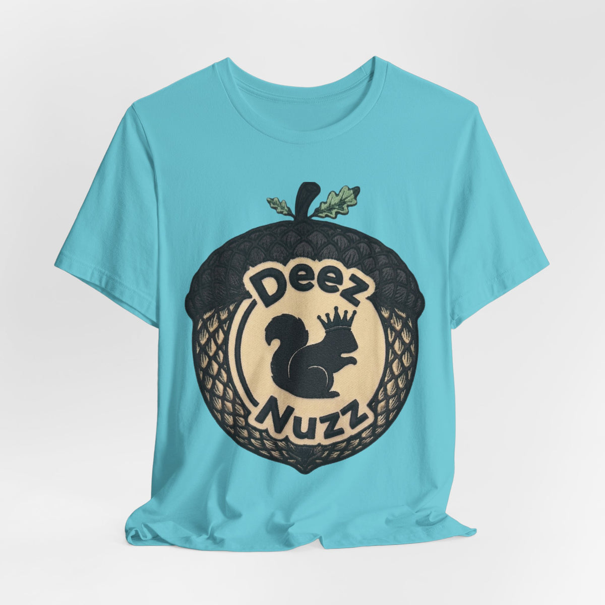 DeezNuzz Acorn Graphic Tee — Funny Squirrel Logo Shirt