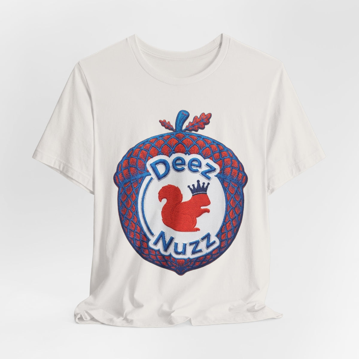 Deez Nuzz Squirrel Tee — Playful Retro Acorn Graphic T-Shirt