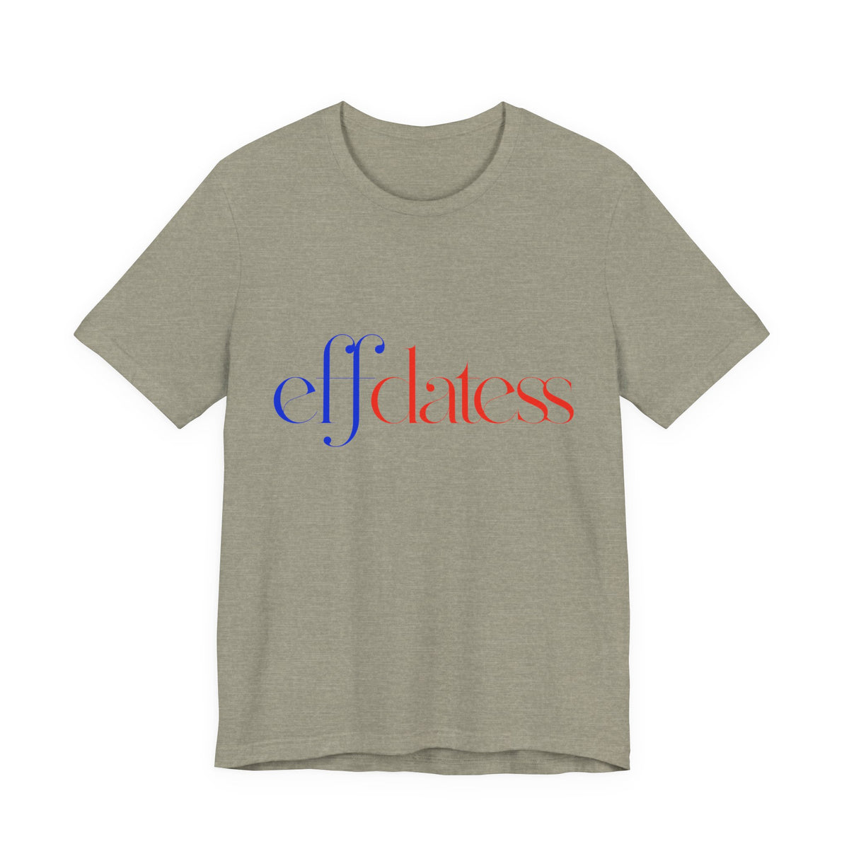 'effdatess' Cobalt Blue Minimalist Pastel Graphic Tee