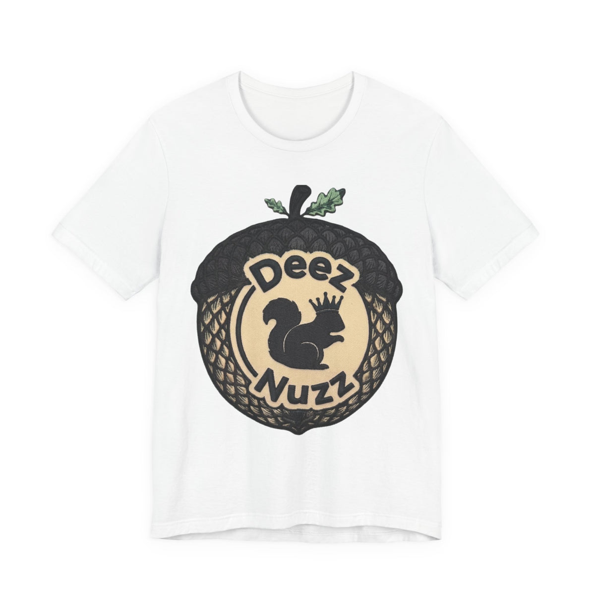 DeezNuzz Acorn Graphic Tee — Funny Squirrel Logo Shirt
