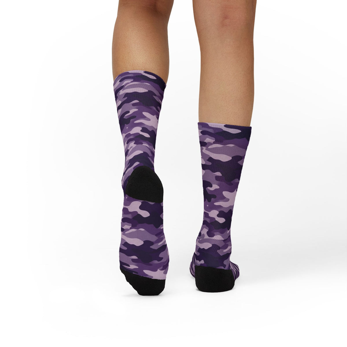 Electric Plum and Lavender Mist Camouflage Crew Socks by |Royal Violet Camo Crew by Camotoez Royal Violet Camo Crew | | Blend In But Stand Out Edition | More Mercy For Your Soles