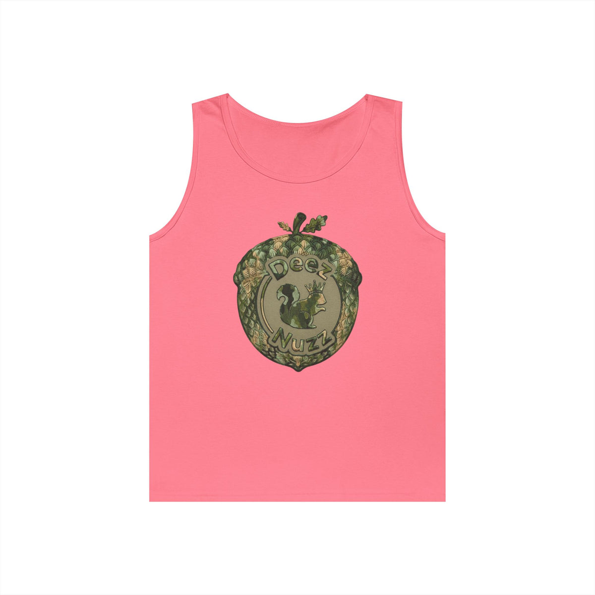 ‘Deez Nuzz’  Vintage Green Crest Funny Graphic Tank Top