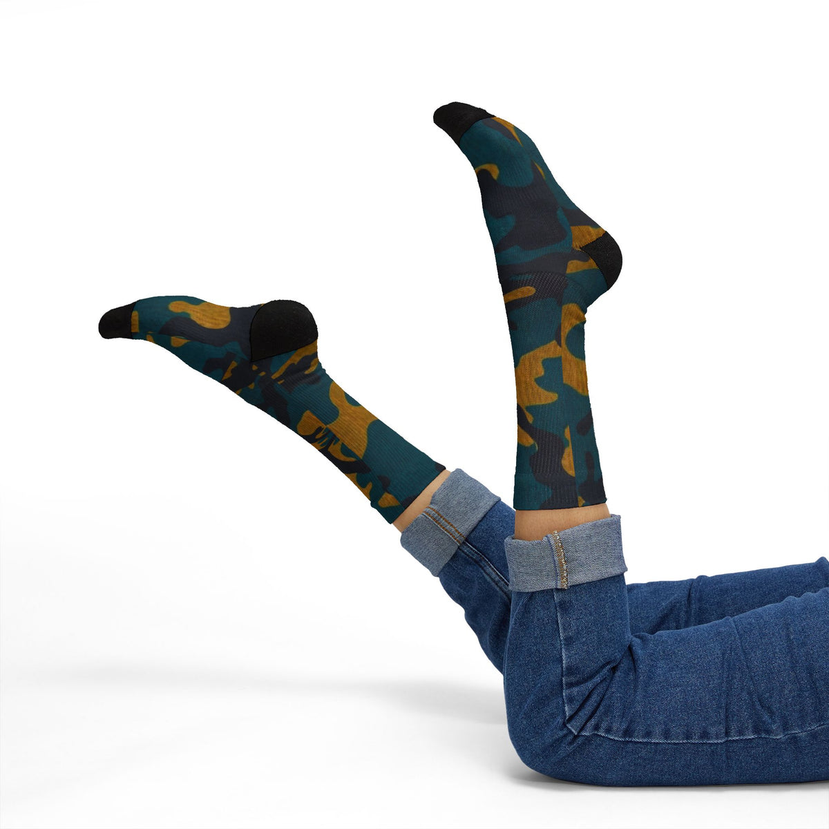 North Florida Aura Crew Socks Atlantic Drip by Camotoez