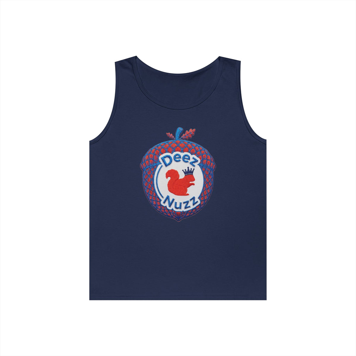 ‘Deez Nuzz’  Red,White, Blue Crest Funny Graphic Tank Top