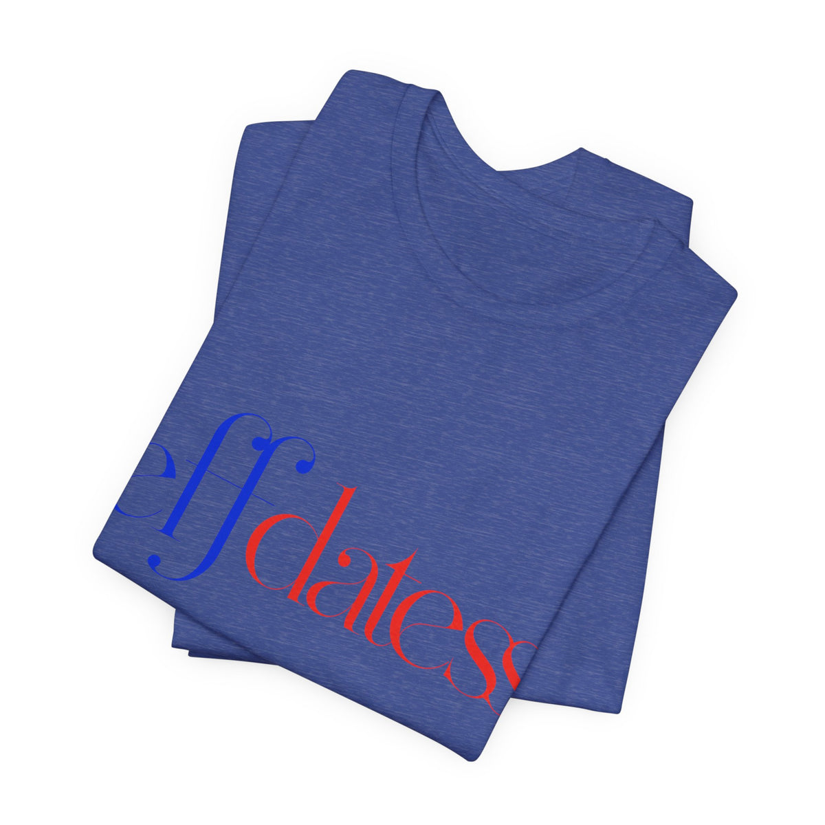 'effdatess' Cobalt Blue Minimalist Pastel Graphic Tee
