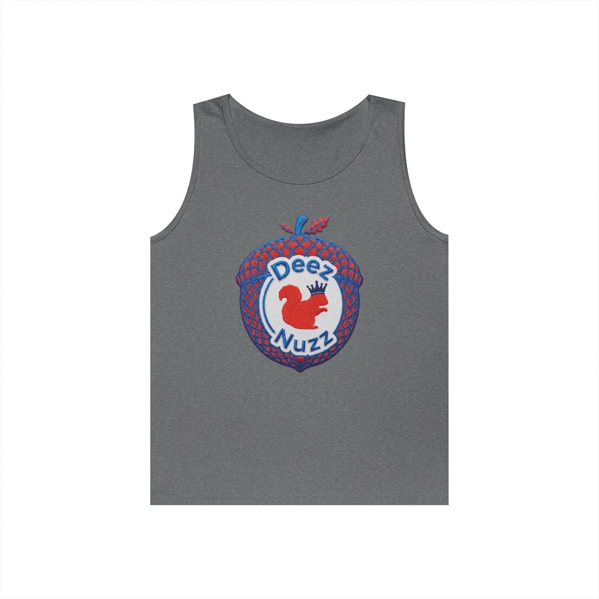 ‘Deez Nuzz’  Red,White, Blue Crest Funny Graphic Tank Top