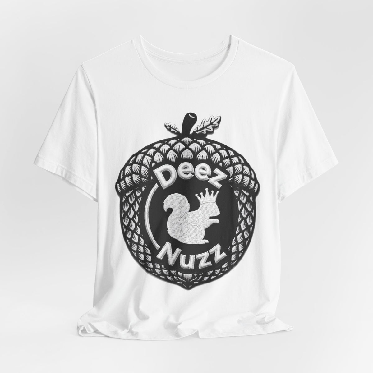 Deeznuzzz Acorn Squirrel Tee — Funny Nature Graphic Shirt