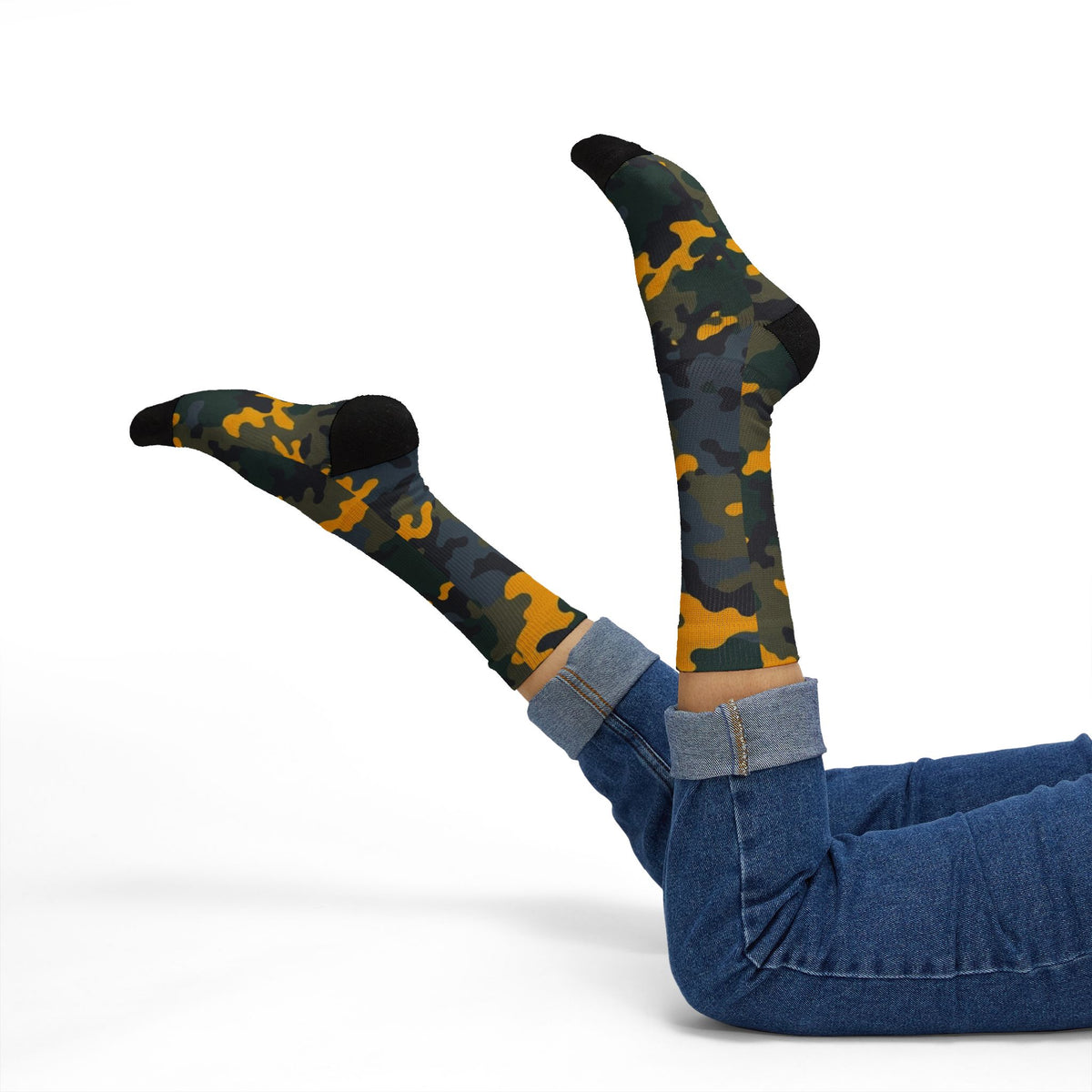 Midnight Moss & Mustard Camo Crew | Blend In But Stand Out Edition | More Mercy For Your Soles by Camotoez