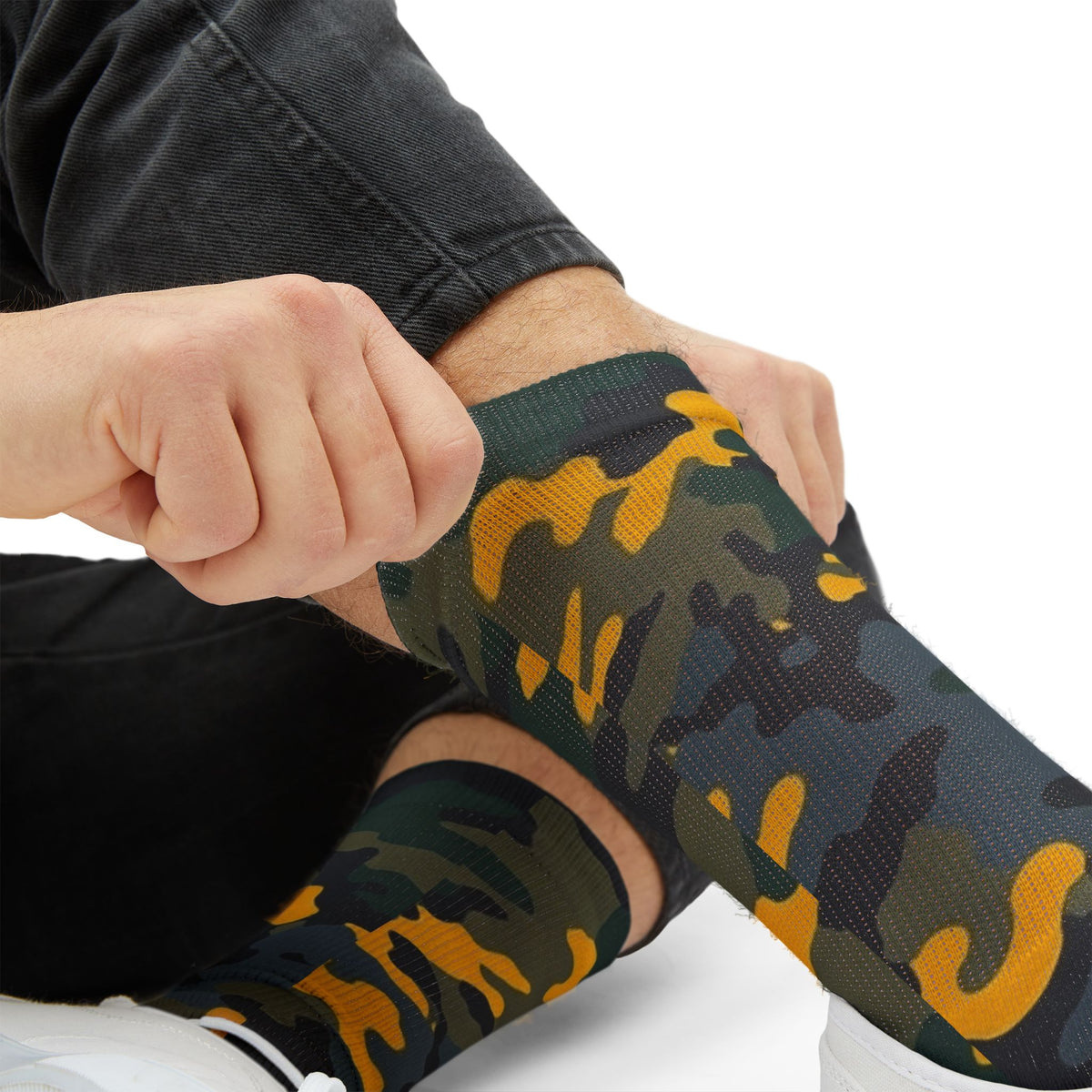 Midnight Moss & Mustard Camo Crew | Blend In But Stand Out Edition | More Mercy For Your Soles by Camotoez