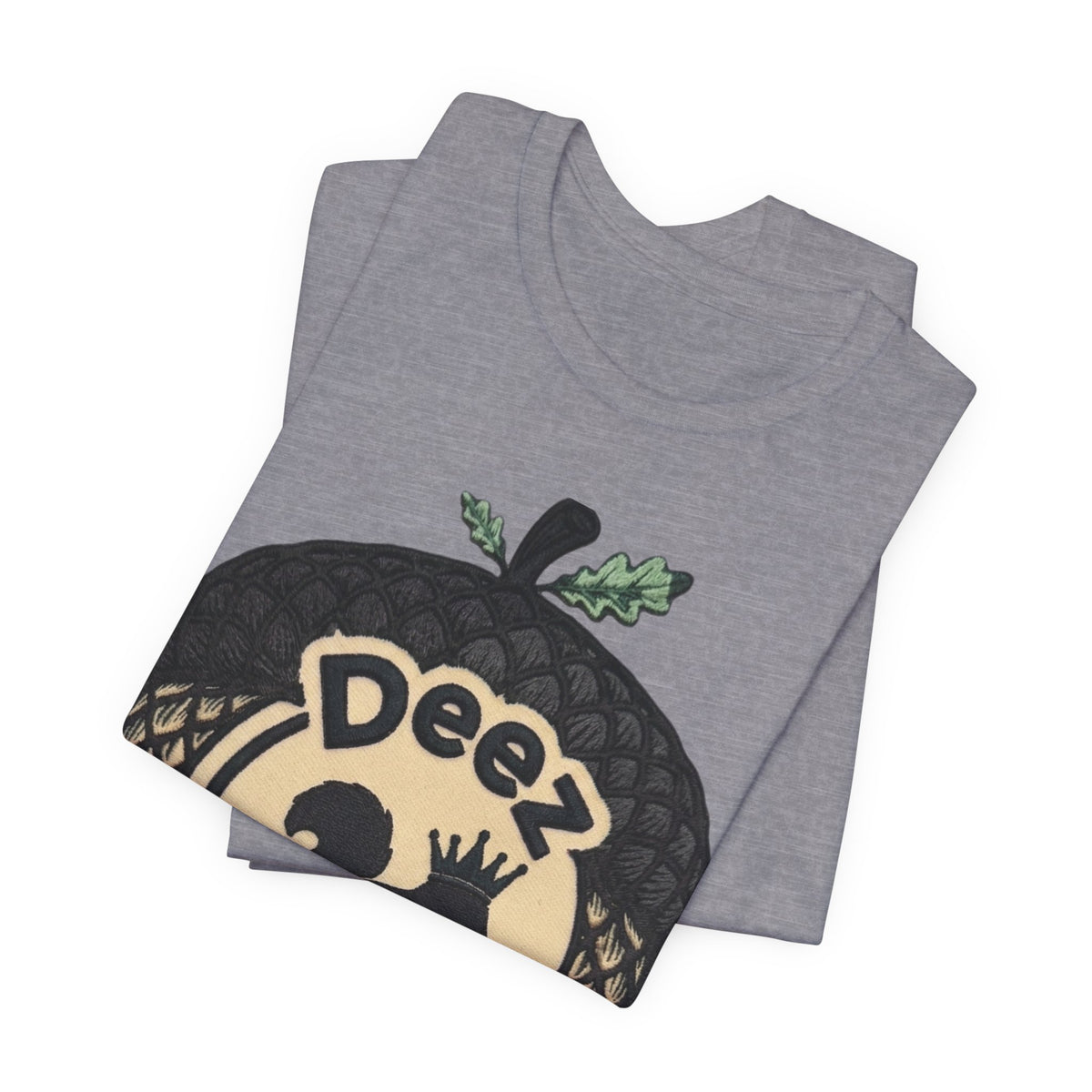 DeezNuzz Acorn Graphic Tee — Funny Squirrel Logo Shirt