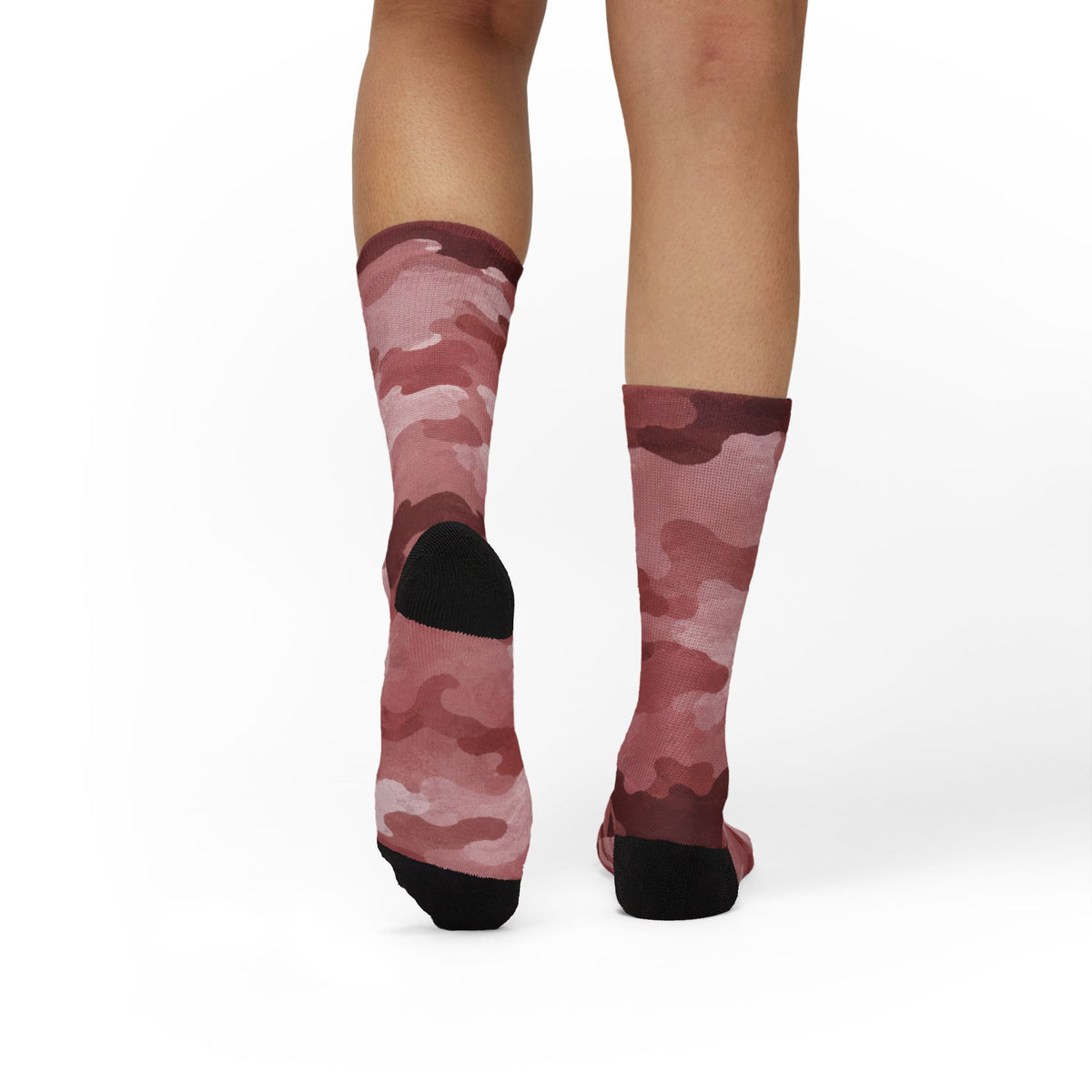 Digital Mauve and Aqueous Rose Camouflage Crew Socks by Camotoez Mauve Camo Crew | Blend In But Stand Out Edition | More Mercy For Yor Soles