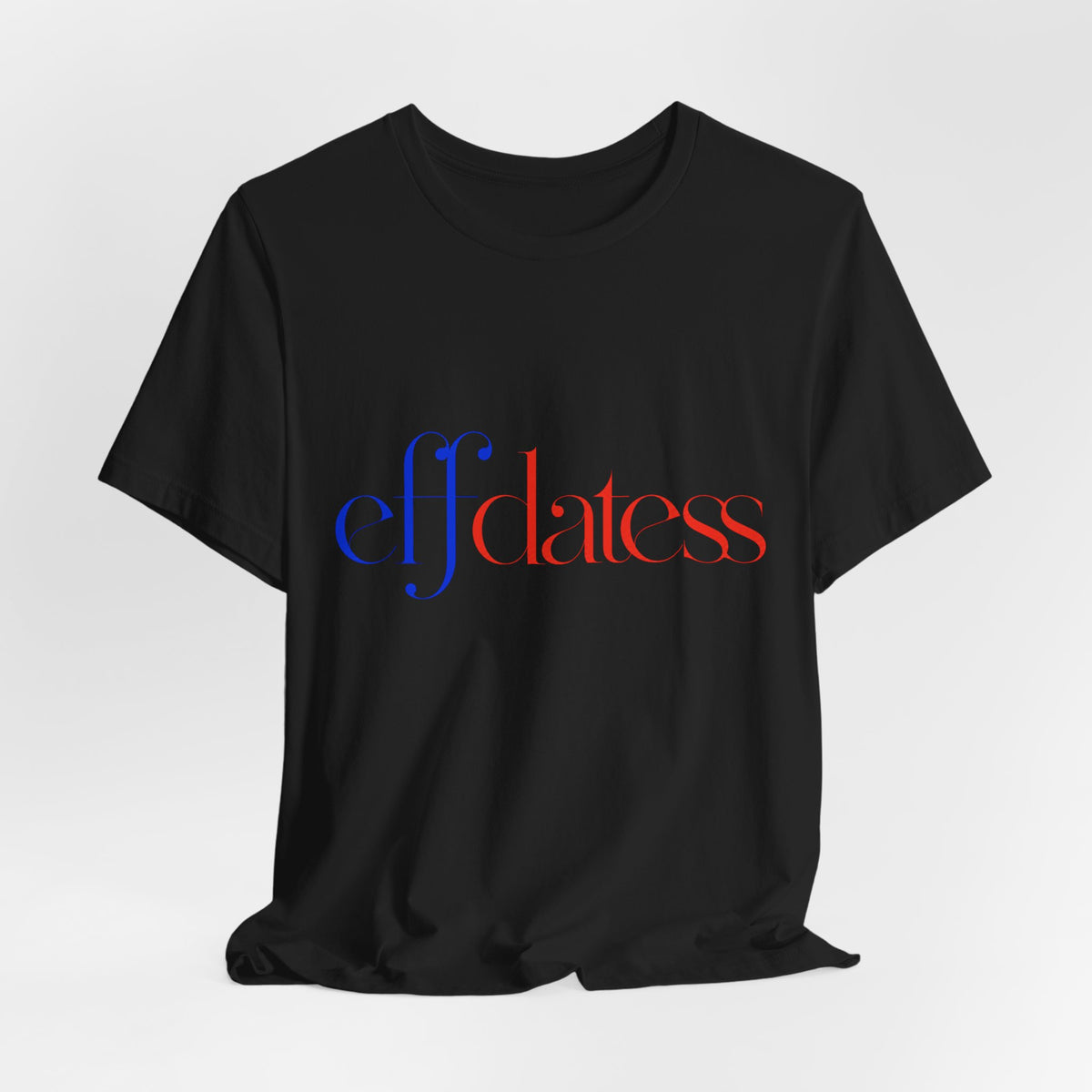 'effdatess' Cobalt Blue Minimalist Pastel Graphic Tee