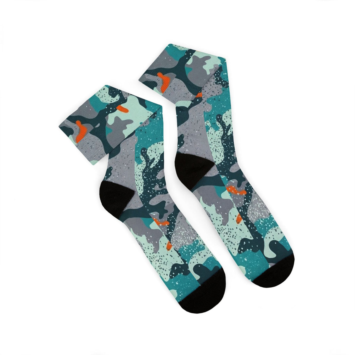 Miami Vibe Dolphin Aura Crew Socks Carib Drip by Camotoez