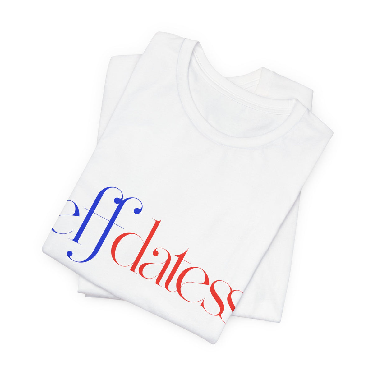 'effdatess' Cobalt Blue Minimalist Pastel Graphic Tee