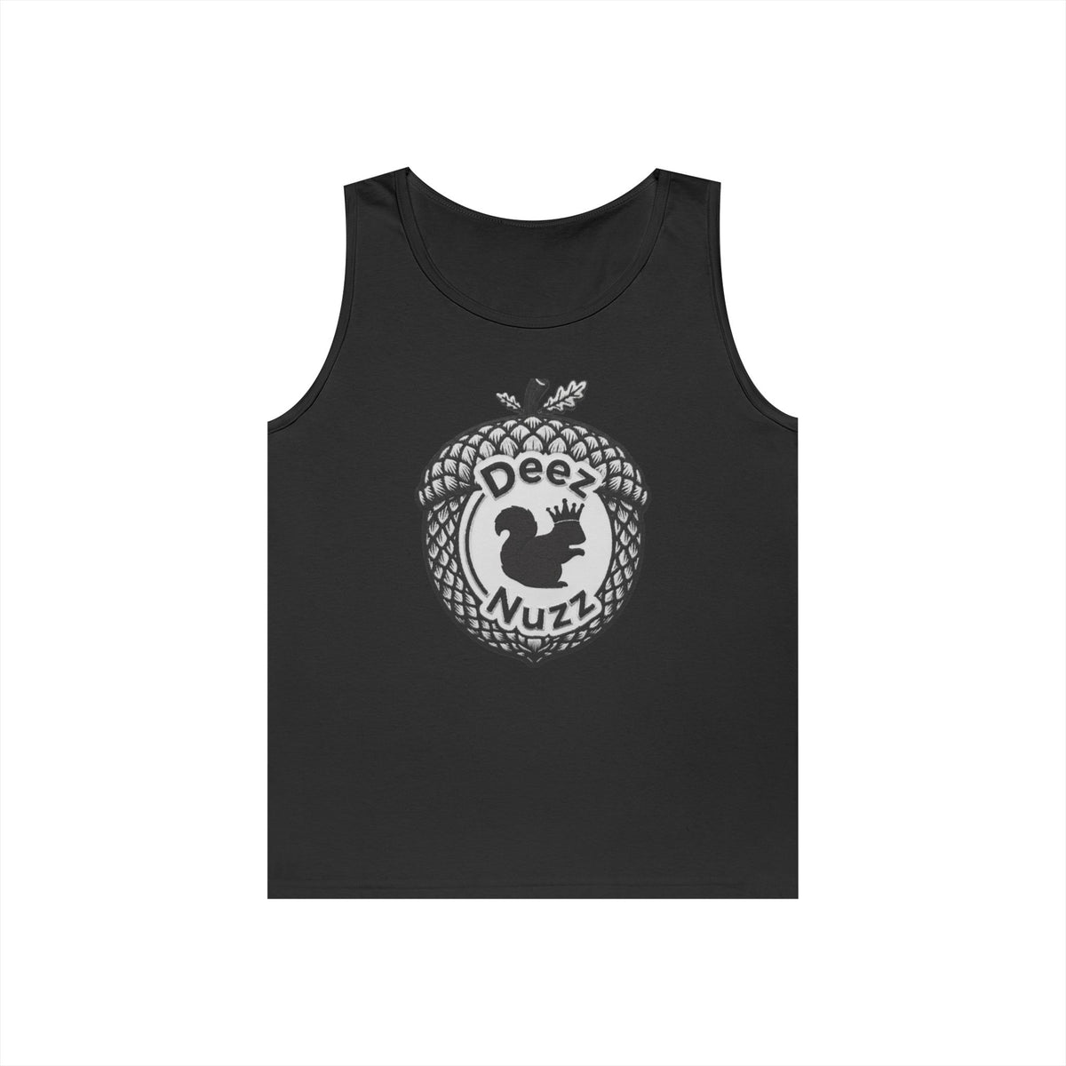 ‘Deez Nuzz’  Vintage Black/Grey Crest Funny Graphic Tank Top
