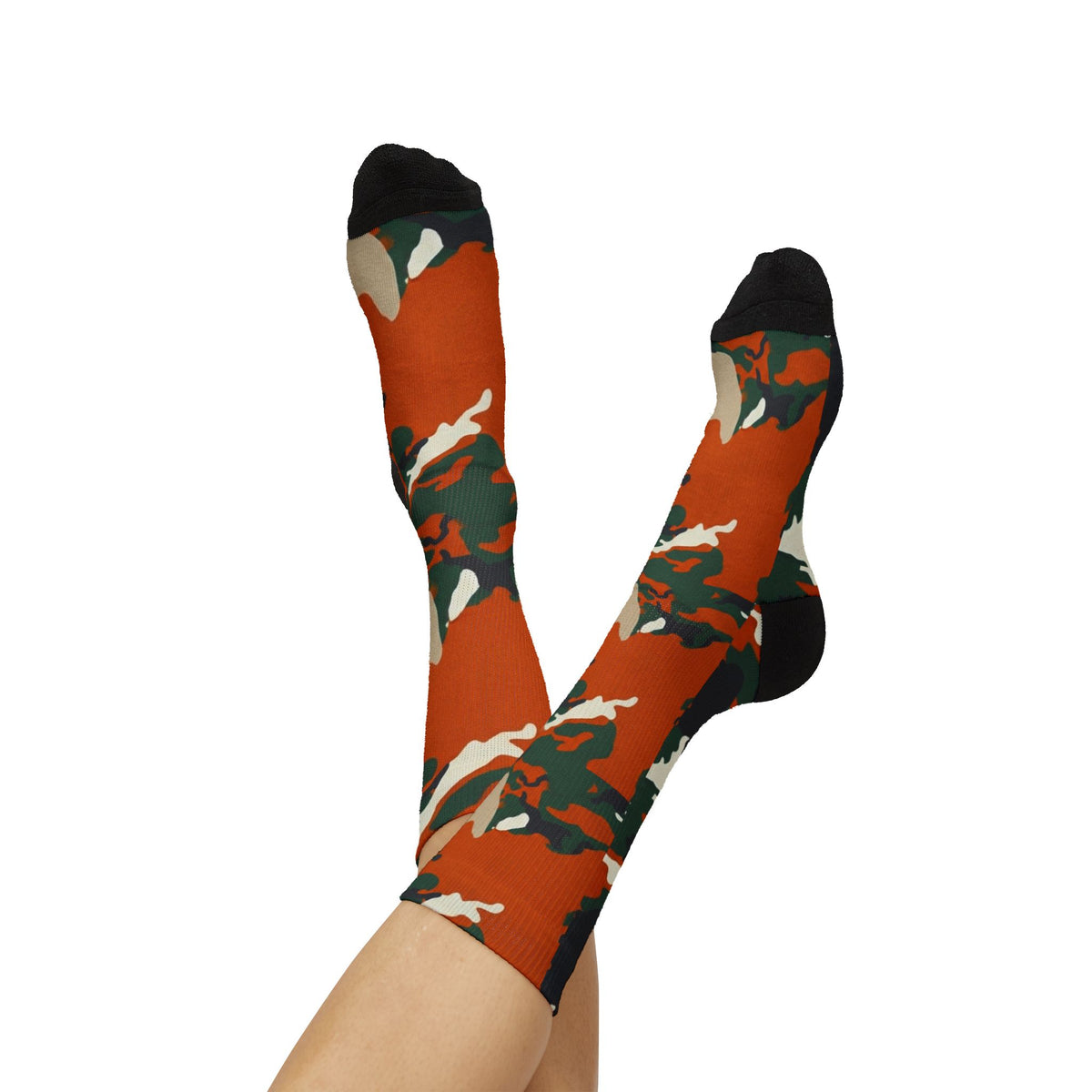 Cane Cane Camo Sublimation Socks — Bold Camouflage Athletic Crew Socks