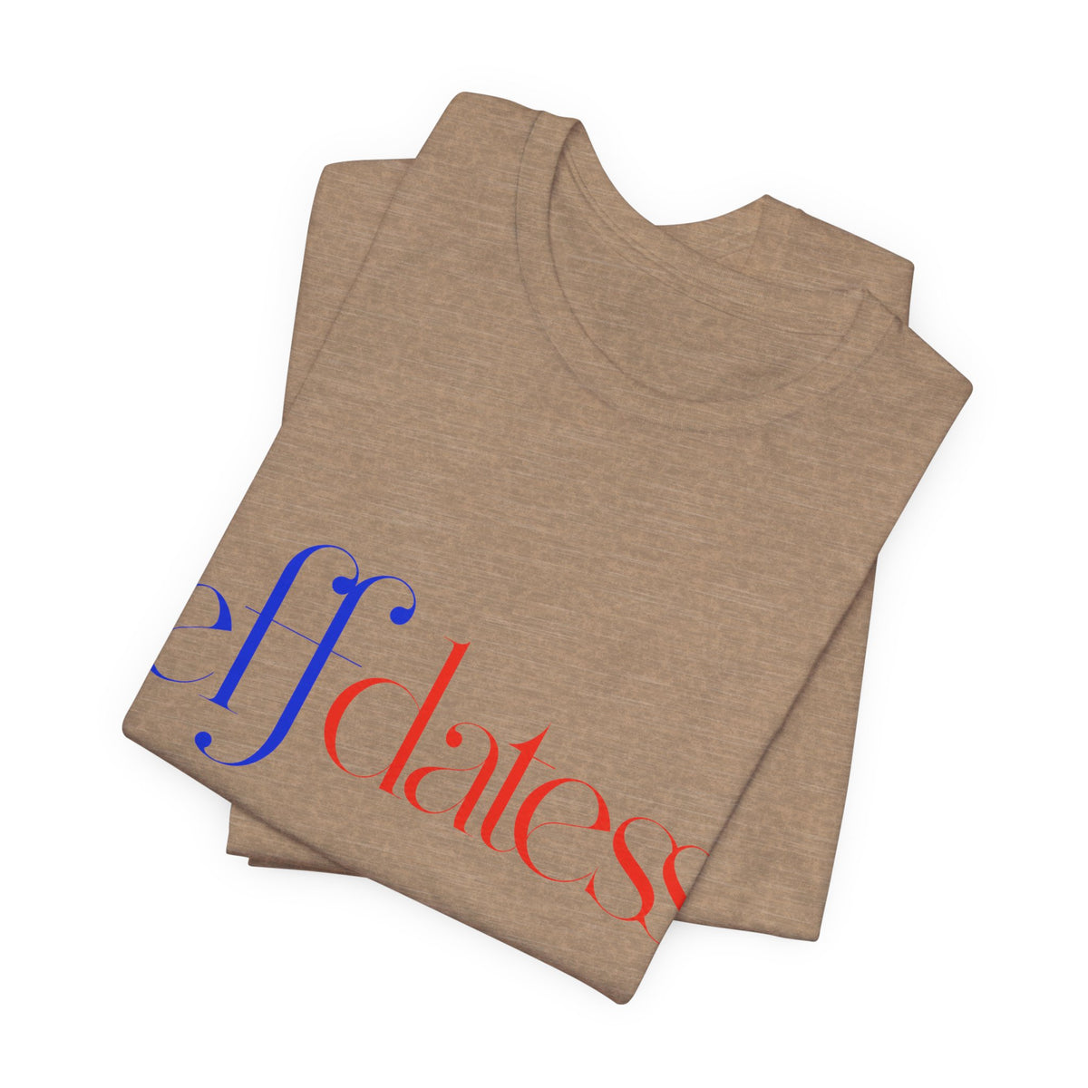 'effdatess' Cobalt Blue Minimalist Pastel Graphic Tee