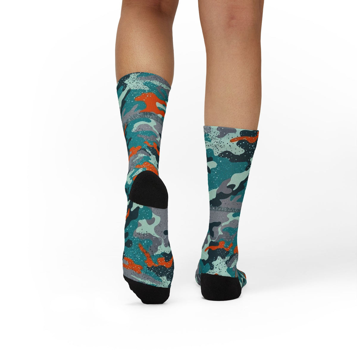 Miami Vibe Dolphin Aura Crew Socks Carib Drip by Camotoez