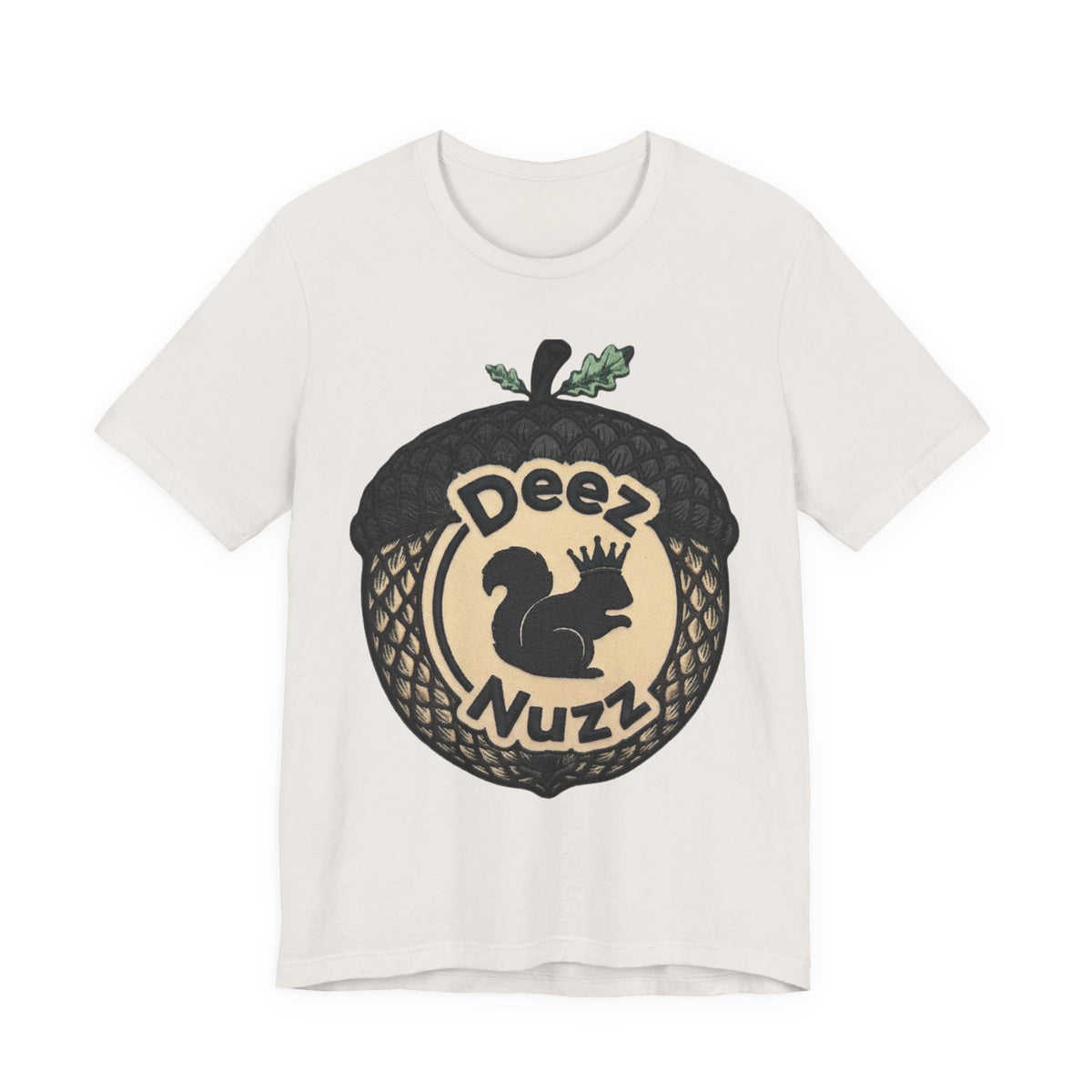 DeezNuzz Acorn Graphic Tee — Funny Squirrel Logo Shirt