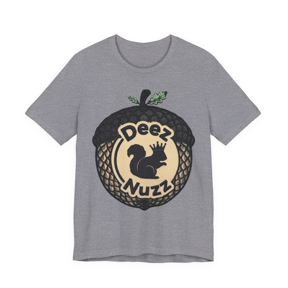 DeezNuzz Acorn Graphic Tee — Funny Squirrel Logo Shirt